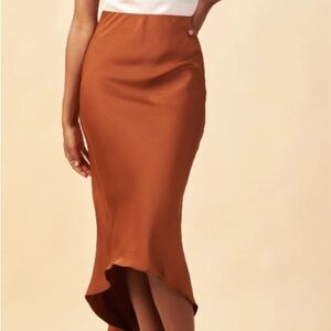 Skies are Blue NWT high low orange skirt